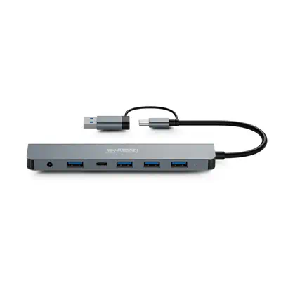 Urban Factory MHC70UF station d'accueil Avec fil USB 3.2 Gen 1 (3.1 Gen 1) Type-A + Type-C Gris - Switchs et Hubs - visuel 5