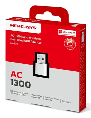 Mercusys MA30N carte réseau WLAN 1300 Mbit/s - Carte Réseau - visuel 3