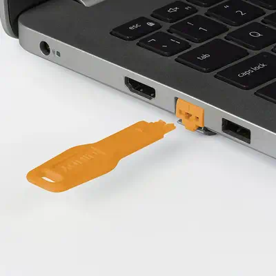 Verrous de ports RJ45, 10 pièces avec clé, Orange - Lindy - Accessoire Réseau - visuel 3