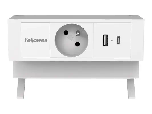 FELLOWES Power Desk Up 2.0 1x 230V 1x USB A+C Charger FR White - Fellowes - Accessoire Onduleur - visuel 1