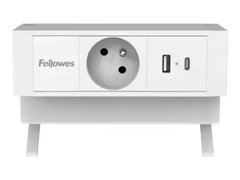 Garantie FELLOWES Power Desk Up 2.0 1x 230V 1x USB A+C Charger FR White