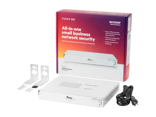 HPE Networking Instant On Secure Gateway 5-port SmartRate 2.5G PoE+ 64W SG2505P EU en - Borne Wifi - visuel 3