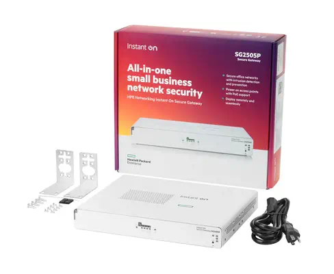 Networking Instant On Secure Gateway 5-port SmartRate 2.5G PoE+ 64W SG2505P - HP - Borne Wifi - visuel 1