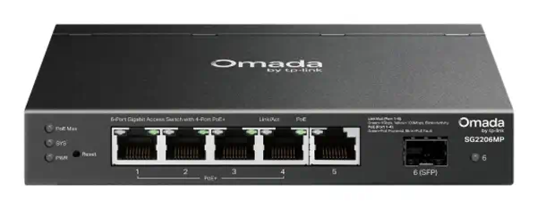 TP-Link Omada SG2206MP commutateur réseau L2 Gigabit Ethernet (10/100/1000) Connexion Ethernet, supp - Switchs et Hubs - visuel 1