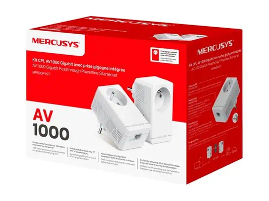 TP-LINK AV1000 Gigabit Passthrough Powerline Starter Kit - TP-Link - Accessoire Réseau - visuel 1