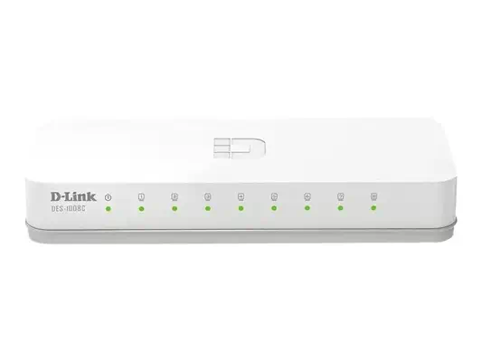 D-LINK 8 ports 10/100 Mbps - Plastique - Conception économe en énergie et silencieuse - D-Link - Routeur - visuel 1