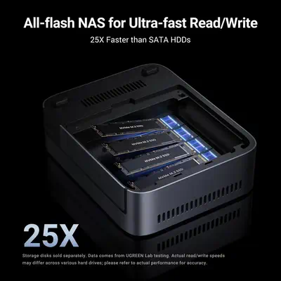 Ugreen DXP480T Plus NAS Bureau Intel® Core™ i5 8 Go DDR5 Gris - UGREEN - Serveur NAS - visuel 2