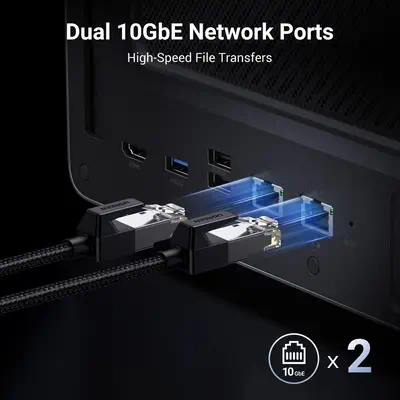Ugreen DXP6800 Pro NAS Bureau Intel® Core™ i5 8 Go DDR5 Gris, Noir - UGREEN - Serveur NAS - visuel 3