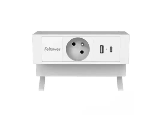 FELLOWES PRISE POUR BUREAU ÉLECTRIQUE TYPE E - BLANC Équipé de 1 x prise de courant 230v 1 x port US - Fellowes - Accessoire Onduleur - visuel 5