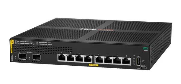 Aruba Networking CX 6000 8p 10M/100M/1G Class4 PoE 2p SFP 1G 67W Switch - HP - Switchs et Hubs - visuel 2