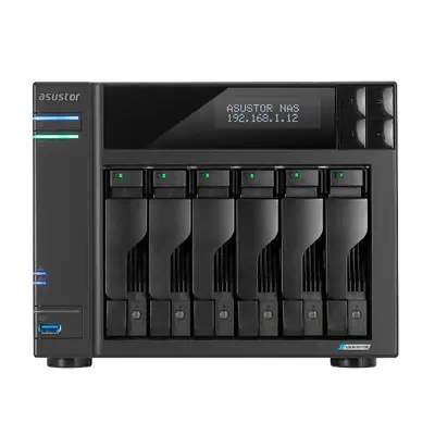 Asustor LOCKERSTOR 6 Gen2 NAS Bureau Intel® Celeron® N5105 8 Go DDR4 HDD ADM Noir - Serveur NAS - visuel 1
