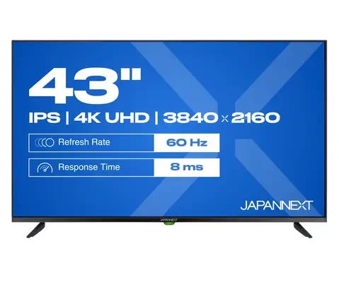 JAPANNEXT JN-IPS430UHD60F écran plat de PC 109,2 cm (43") 3840 x 2160 pixels 4K Ultra HD LCD Noir - Affichage dynamique - visuel 3