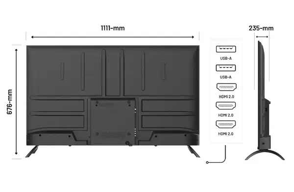 JAPANNEXT JN-IPS500UHD60F écran plat de PC 127 cm (50") 3840 x 2160 pixels 4K Ultra HD Noir - Affichage dynamique - visuel 6