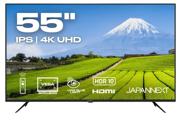 JAPANNEXT JN-IPS550UHD60F écran plat de PC 139,7 cm (55") 3840 x 2160 pixels 4K Ultra HD LCD Noir - Affichage dynamique - visuel 2