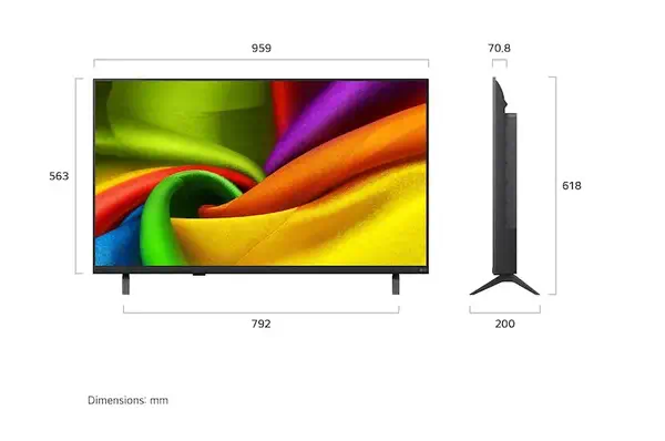 LG NANO 4K UHD AI 43NU850B6LA 109,2 cm (43") 4K Ultra HD Smart TV Wifi Noir - Ecran TV - visuel 2