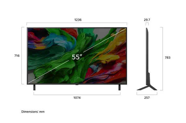 LG QNED evo AI 55QNED85A6C 139,7 cm (55") 4K Ultra HD Smart TV Wifi Noir - Ecran TV - visuel 5