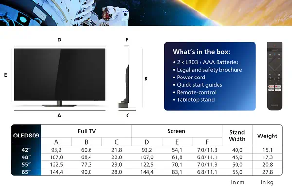 Philips 42OLED809/12 TV 106,7 cm (42") 4K Ultra HD Smart TV Wifi Noir - Ecran TV - visuel 6
