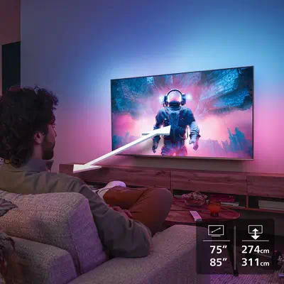 Philips 8500 series 75PUS850012 190,5 cm (75") 4K Ultra HD Smart TV Wifi Noir - Ecran TV - visuel 9