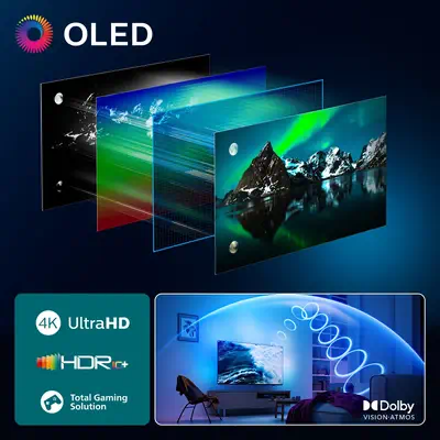 Philips 77OLED810/12 TV 195,6 cm (77") 4K Ultra HD Smart TV Wifi Noir - Ecran TV - visuel 4