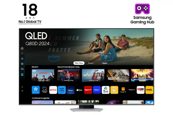 Samsung TV AI QLED 75" Q80D 2024, 4K - Ecran TV - visuel 2