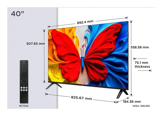 TCL S59K 40S59K TV 101,6 cm (40") Full HD Smart TV Wifi Métallique - Ecran TV - visuel 1