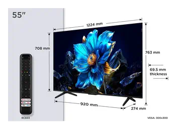 TCL P79K 55P79K TV 139,7 cm (55") 4K Ultra HD Smart TV Wifi Métallique 430 cd/m² avis