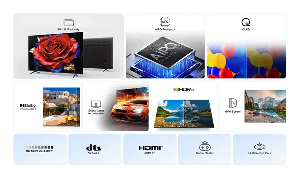 TCL P79K 65P79K TV 165,1 cm (65") 4K Ultra HD Smart TV Wifi Métallique 430 cd/m² - Ecran TV - visuel 5