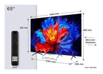 TCL P89K 65P89K TV 165,1 cm (65") 4K Ultra HD Smart TV Wifi Métallique 350 cd/m² livraison gratuite