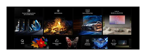 TCL 85C7K TV 2,16 m (85") 4K Ultra HD Smart TV Wifi Métallique 3000 cd/m² - Ecran TV - visuel 6