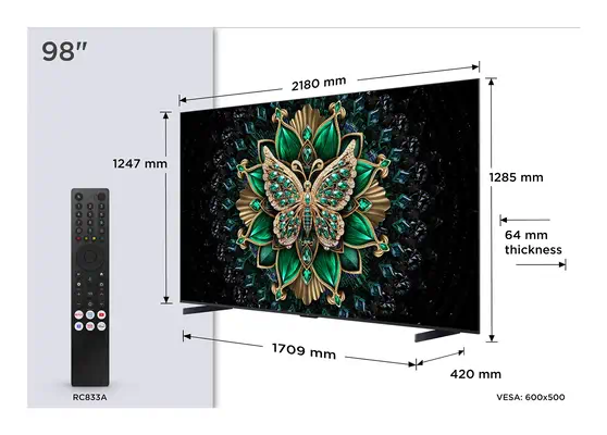 TCL C69 98C69K TV 2,49 m (98") 4K Ultra HD Smart TV Wifi Métallique - Ecran TV - visuel 1