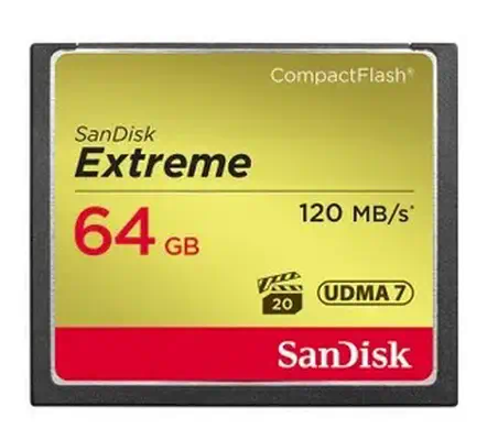 SanDisk CF Extreme 64GB 64 Go CompactFlash - Sandisk - Carte Mémoire - visuel 1