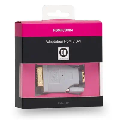 D2 Diffusion D2ADPHDMIFDVIM changeur de genre de câble HDMI Type A (Standard) DVI - Connectique - visuel 1