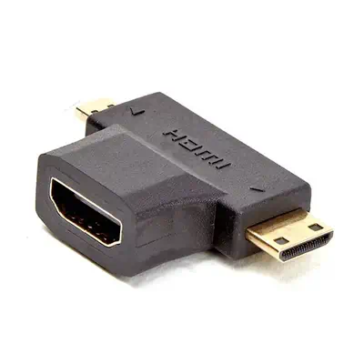D2 Diffusion D2ADPMICROMINIHDMI changeur de genre de câble HDMI Type A (Standard) Mini-HDMI + Micro- - Connectique - visuel 1