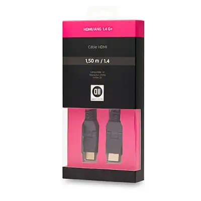 D2 Diffusion D2HDMI150ROT câble HDMI 1,5 m HDMI Type A (Standard) Noir - Connectique - visuel 1