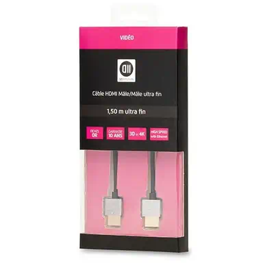 D2 Diffusion D2HDMI150UF câble HDMI 1,5 m HDMI Type A (Standard) Noir - Connectique - visuel 1