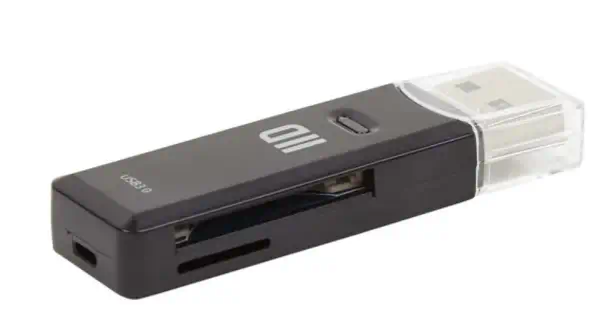 D2 Diffusion D2LECSDUSB3 lecteur de carte mémoire USB 3.2 Gen 1 (3.1 Gen 1) Noir - Connectique - visuel 2