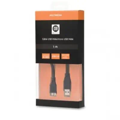D2 Diffusion D2MICROUSB3100 câble USB USB 3.2 Gen 1 (3.1 Gen 1) 1 m USB A Micro-USB B Noir - Connectique - visuel 1