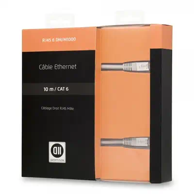 D2 Diffusion D2RJ45D1000 câble de réseau Blanc 10 m Cat6 - Connectique - visuel 1