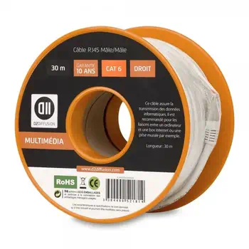 Comparaison D2 Diffusion D2RJ45D3000 câble de réseau Blanc 30 m Cat6