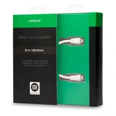 D2 Diffusion D2SAT1000 câble coaxial 10 m SAT Blanc - Connectique - visuel 1