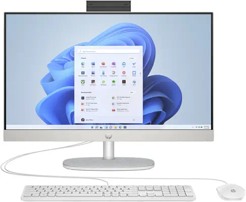 HP 24-cr0034nf AMD Ryzen™ 5 7520U 60,5 cm (23.8") 1920 x 1080 pixels PC All-in-One 8 Go LPDDR5-SDRAM - Ordinateur de bureau - visuel 1