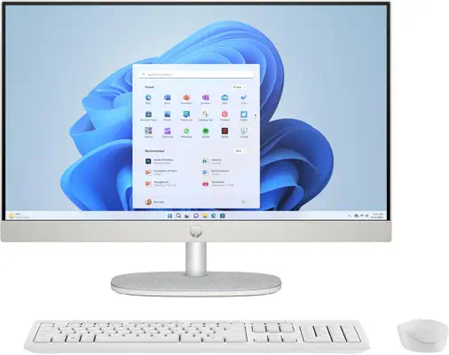 HP 24-cr0074nf AMD Ryzen™ 5 7520U 60,5 cm (23.8") 1920 x 1080 pixels PC All-in-One 16 Go LPDDR5-SDRA - Ordinateur de bureau - visuel 1
