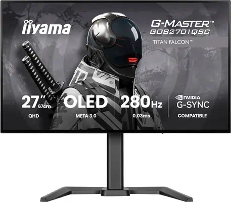 iiyama G-MASTER GOB2701QSC-B1 écran plat de PC 68,6 cm (27") 2560 x 1440 pixels 2K Ultra HD OLED Noi - Ecran Ordinateur - visuel 1