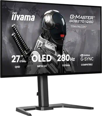 iiyama G-MASTER GOB2701QSC-B1 écran plat de PC 68,6 cm (27") 2560 x 1440 pixels 2K Ultra HD OLED Noi - Ecran Ordinateur - visuel 3