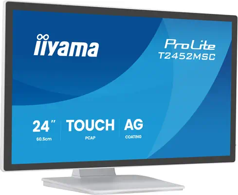 iiyama T2452MSC-W2AG écran plat de PC 61 cm (24") 1920 x 1080 pixels Full HD LED Écran tactile Blanc - Ecran Ordinateur - visuel 2