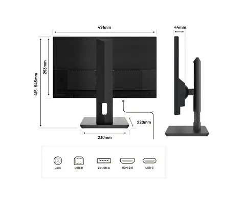 JAPANNEXT JN-I215FLFHSP-C65W écran plat de PC 54,6 cm (21.5") 1920 x 1080 pixels Full HD LCD Noir - Ecran Ordinateur - visuel 6