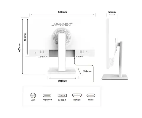 JAPANNEXT JN-IPS2152FHDR-T écran plat de PC 54,6 cm (21.5") 1920 x 1080 pixels Full HD LED Écran tac - Ecran Ordinateur - visuel 5