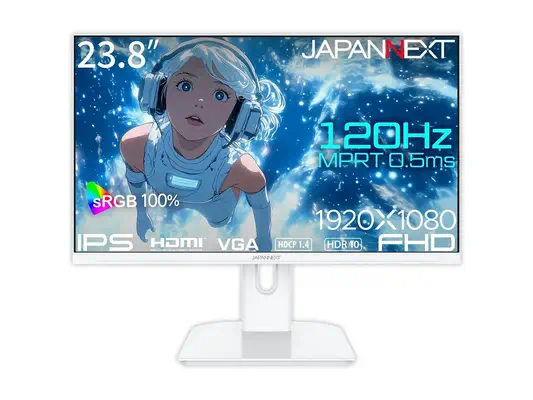 JAPANNEXT JN-IPS238G120F-W 23.8p Gaming Monitor FHD 120Hz IPS 300cd/m2 1200:1 HDMI VGA White - Ecran Ordinateur - visuel 6