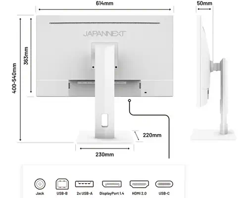 JN-IPS27UHDR-C65W-HSP-W - JAPANNEXT - Ecran Ordinateur - visuel 3