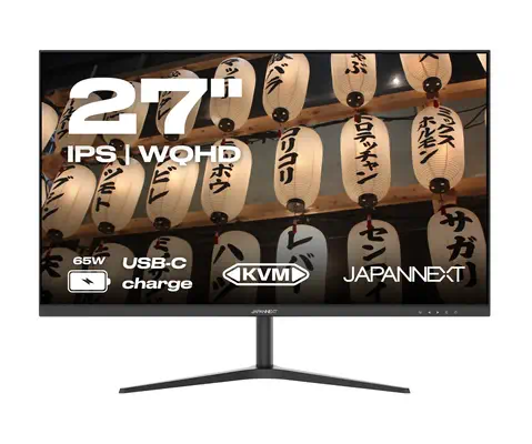 JAPANNEXT JN-IPS27WQHDR-C65W écran plat de PC 68,6 cm (27") 2560 x 1440 pixels Wide Quad HD LCD Noir - Ecran Ordinateur - visuel 1